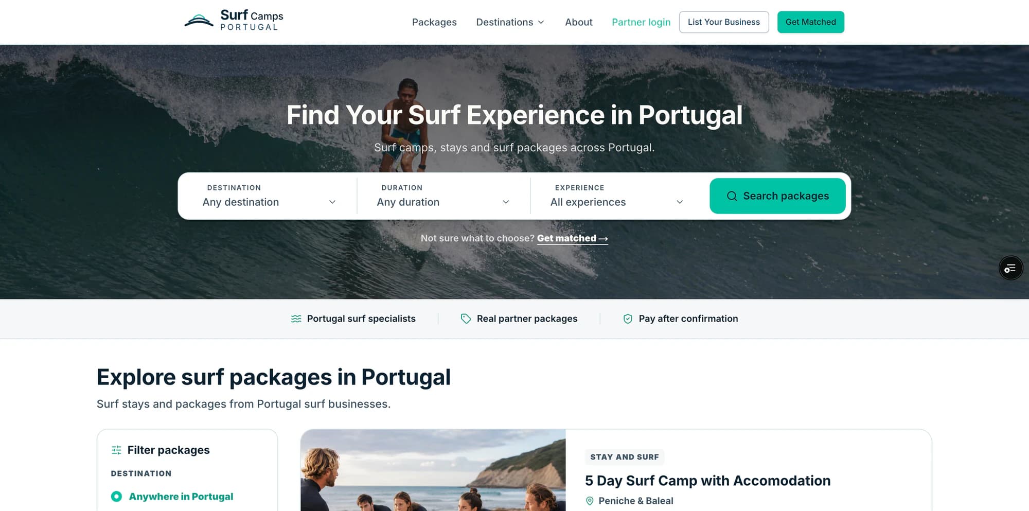 Surf Camps Portugal - Hero